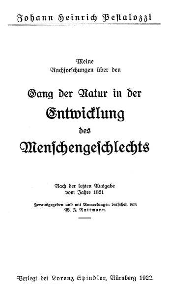 método Pestalozzi, educação natural, cabeça, coração e mão