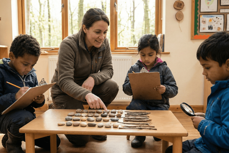 Matemática nas pedras Como unir currículo e natureza na escola