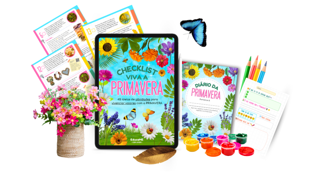 Checklist Viva a Primavera: Atividades para Desconectar Crianças das Telas com Natureza, Arte e Valores